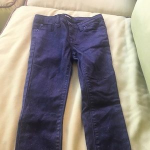 Hudson Girls Glitter Jeans size 6 GUC